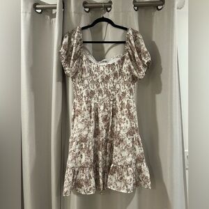 Altar'd State Brown Floral Midi Dress